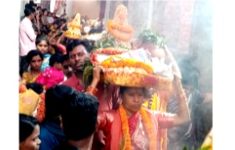 तेलुगु समाज द्वारा श्याम नगर लिंक रोड में  मांकिनम्मा देवी का पूजा महोत्सव बड़े ही धूमधाम के साथ मनाया गया